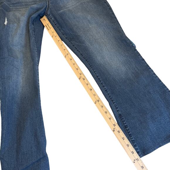 Democracy "Ab"Solution Boho Wide Leg High-Rise Jeans Size 16 - Picture 7 of 12